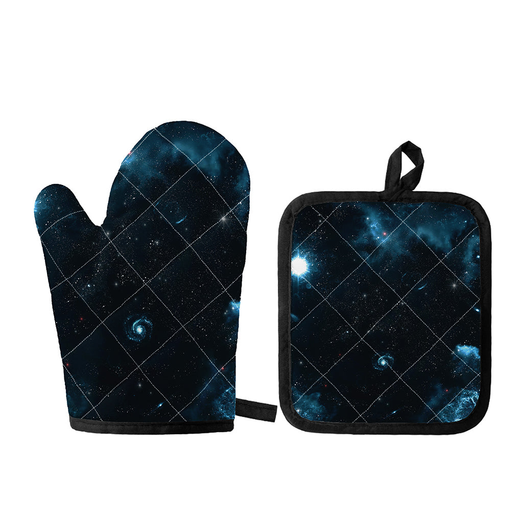 Deep Space Print Oven Mitt And Pot Holder Set