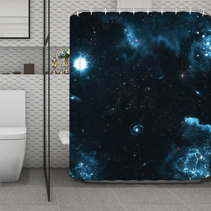 Deep Space Print Polyester Shower Curtain