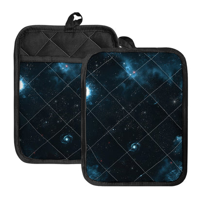 Deep Space Print Pot Holders With Pocket