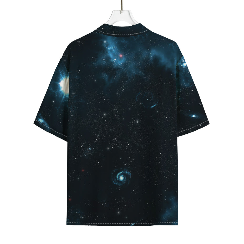 Deep Space Print Rayon Hawaiian Shirt