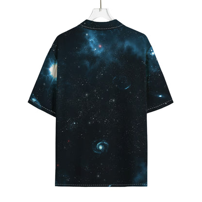 Deep Space Print Rayon Hawaiian Shirt