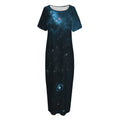 Deep Space Print Short Sleeve Long Nightdress