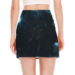Deep Space Print Side Slit Mini Skirt