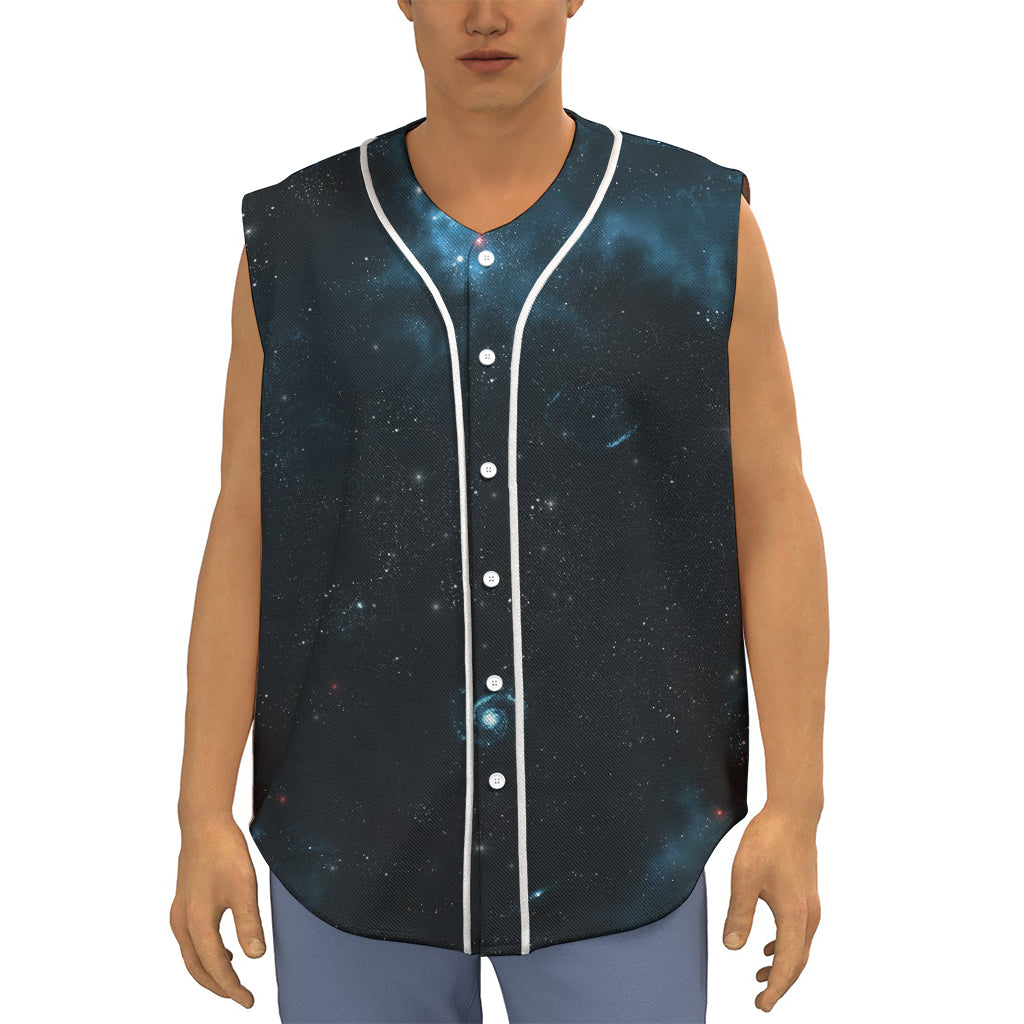 Deep Space Print Sleeveless Baseball Jersey