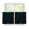 Deep Space Print Tier Curtains