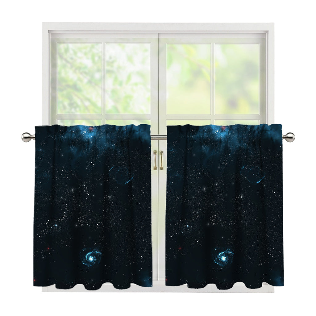 Deep Space Print Tier Curtains