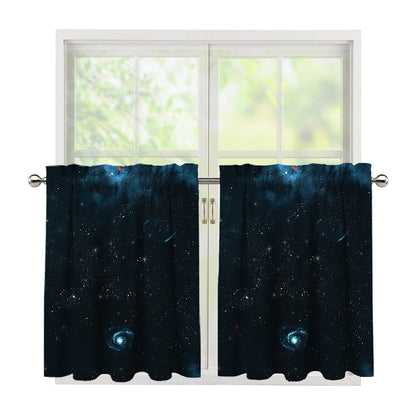 Deep Space Print Tier Curtains