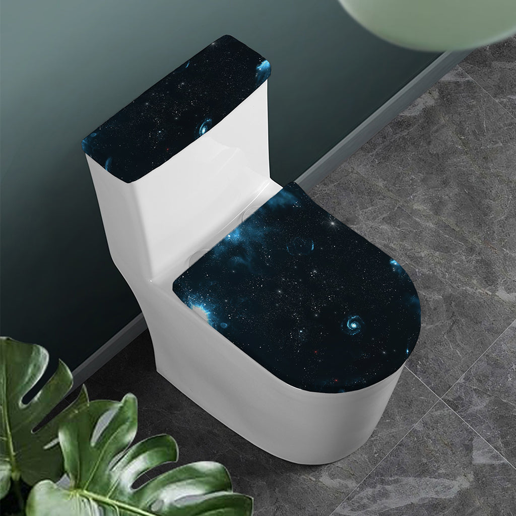 Deep Space Print Toilet Lid And Tank Cover Set