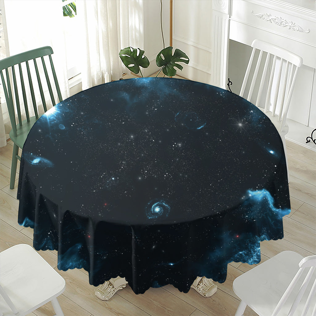 Deep Space Print Waterproof Round Tablecloth