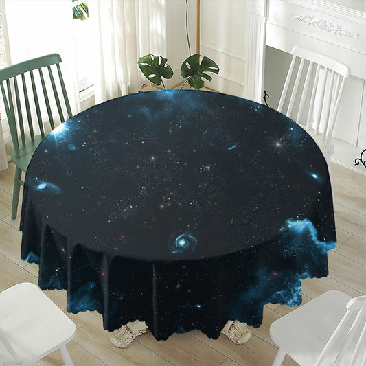 Deep Space Print Waterproof Round Tablecloth