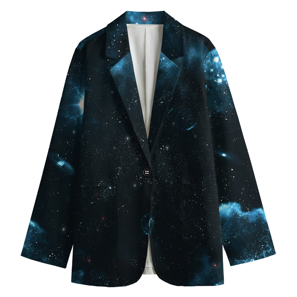 Deep Space Print Women's Cotton Blazer