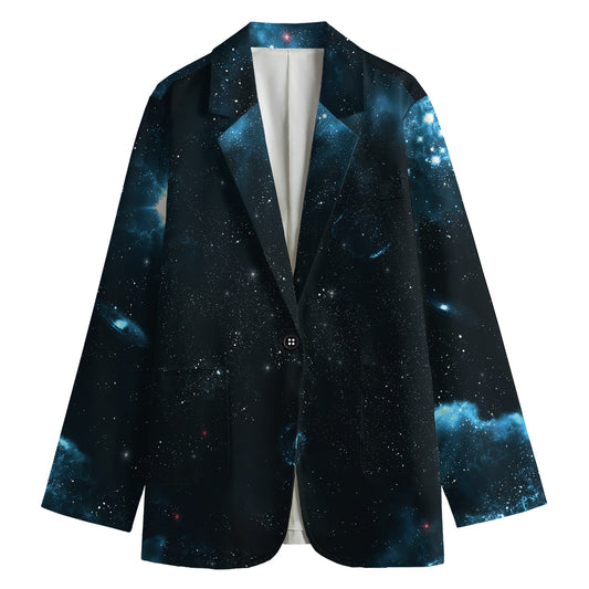 Deep Space Print Women's Cotton Blazer