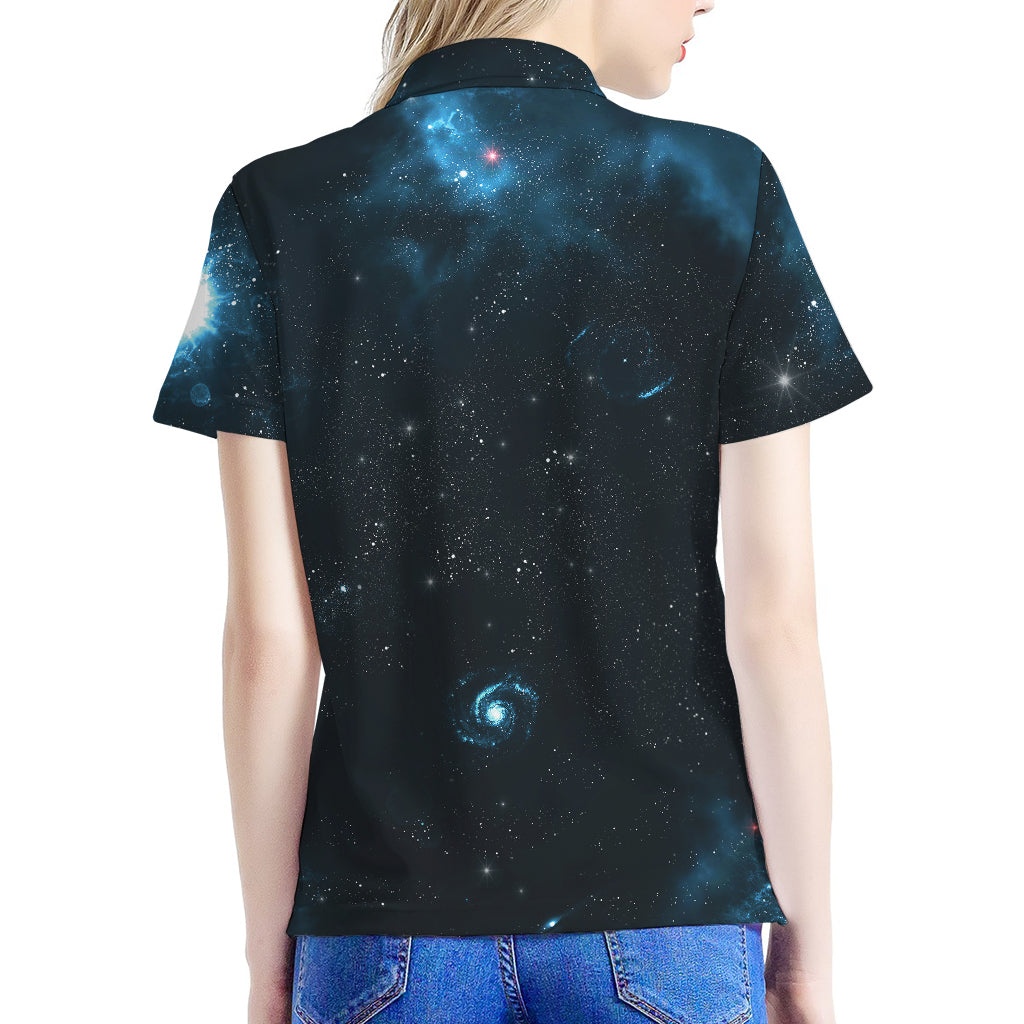 Deep Space Print Women's Polo Shirt