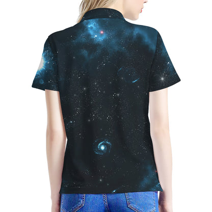 Deep Space Print Women's Polo Shirt