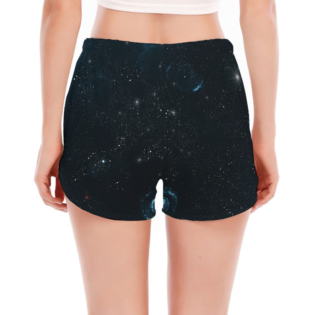 Deep Space Print Women's Split Running Shorts