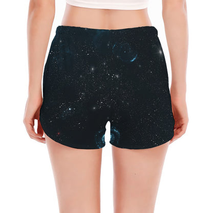 Deep Space Print Women's Split Running Shorts