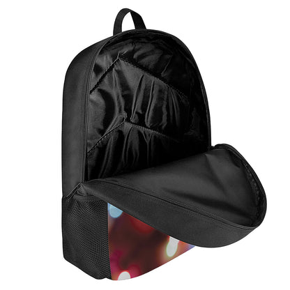 Defocused Christmas Lights Print 17 Inch Backpack
