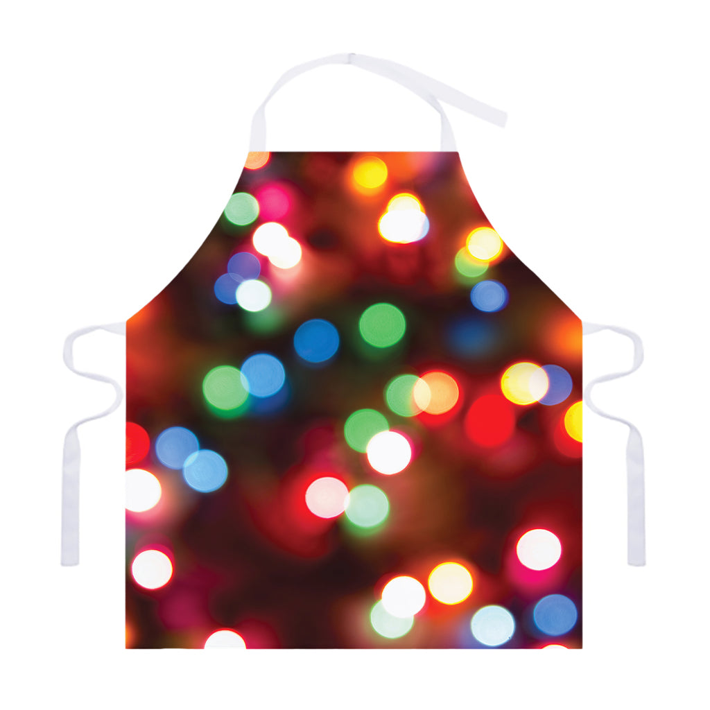 Defocused Christmas Lights Print Adjustable Apron
