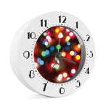 Defocused Christmas Lights Print Alarm Clock