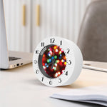 Defocused Christmas Lights Print Alarm Clock