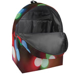 Defocused Christmas Lights Print Backpack