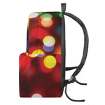Defocused Christmas Lights Print Backpack