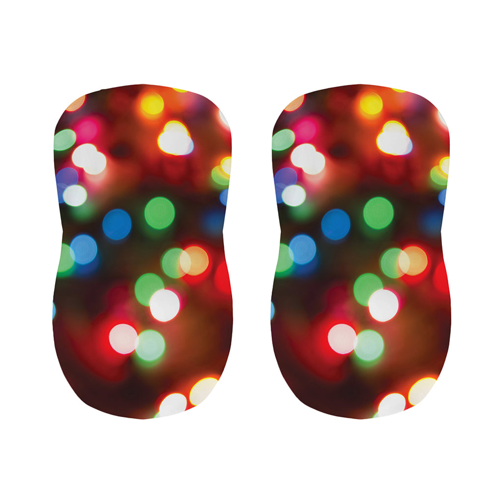 Defocused Christmas Lights Print Bar Stool Covers