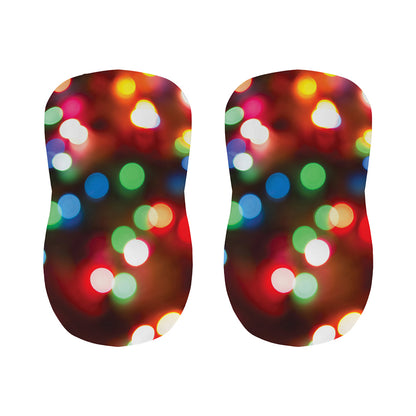 Defocused Christmas Lights Print Bar Stool Covers