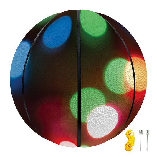 Defocused Christmas Lights Print Basketball
