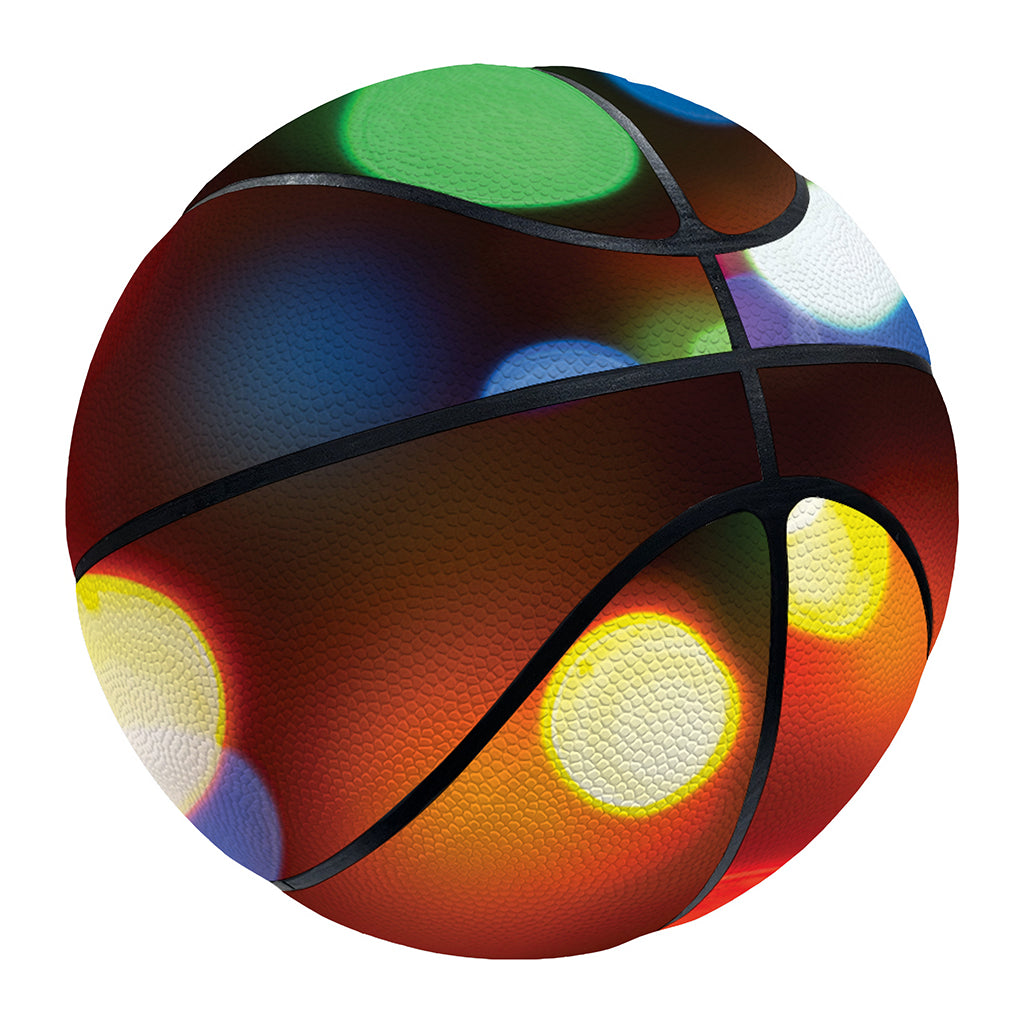 Defocused Christmas Lights Print Basketball