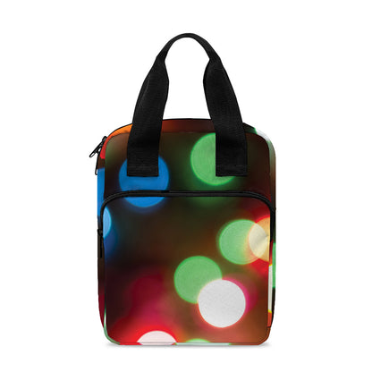 Defocused Christmas Lights Print Bible Tote Bag
