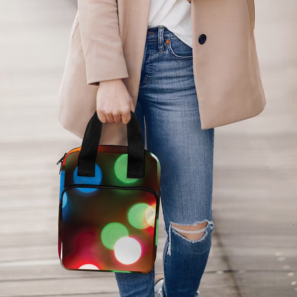 Defocused Christmas Lights Print Bible Tote Bag