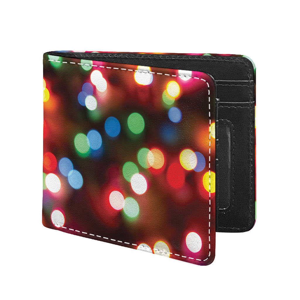 Defocused Christmas Lights Print Bifold Wallet