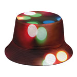 Defocused Christmas Lights Print Bucket Hat