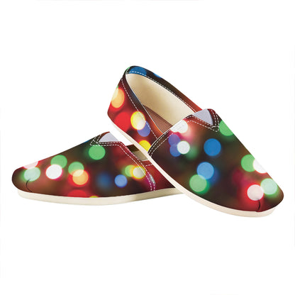 Defocused Christmas Lights Print Casual Shoes