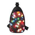 Defocused Christmas Lights Print Sling Bag