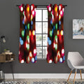 Defocused Christmas Lights Print Grommet Curtain Panels