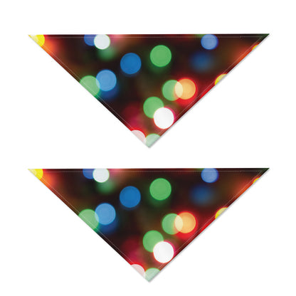 Defocused Christmas Lights Print Dog Bandana