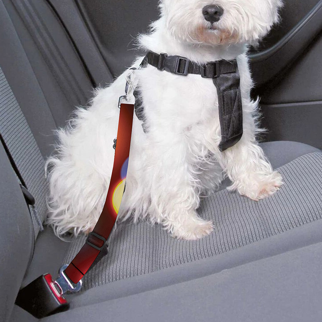 Defocused Christmas Lights Print Dog Seat Belt