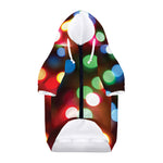 Defocused Christmas Lights Print Dog Zip Up Hoodie