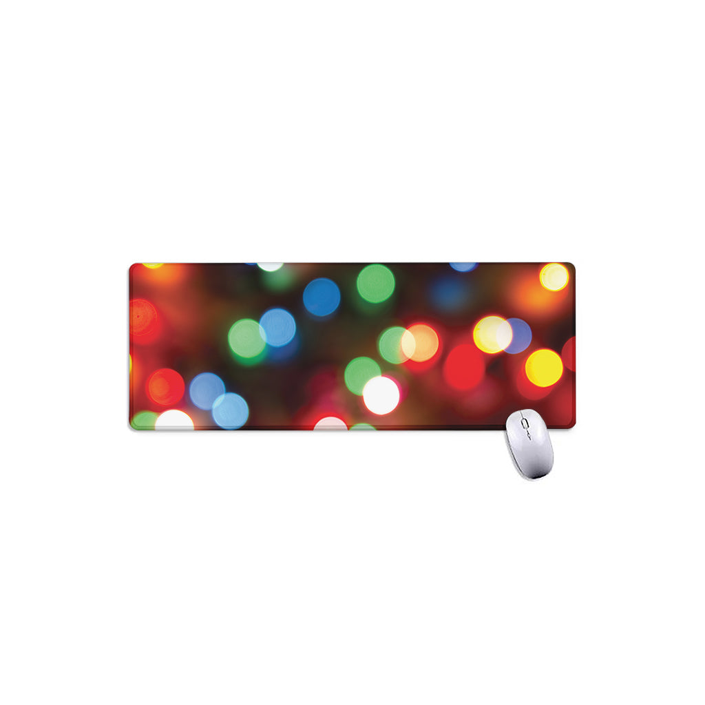 Defocused Christmas Lights Print Extended Mouse Pad