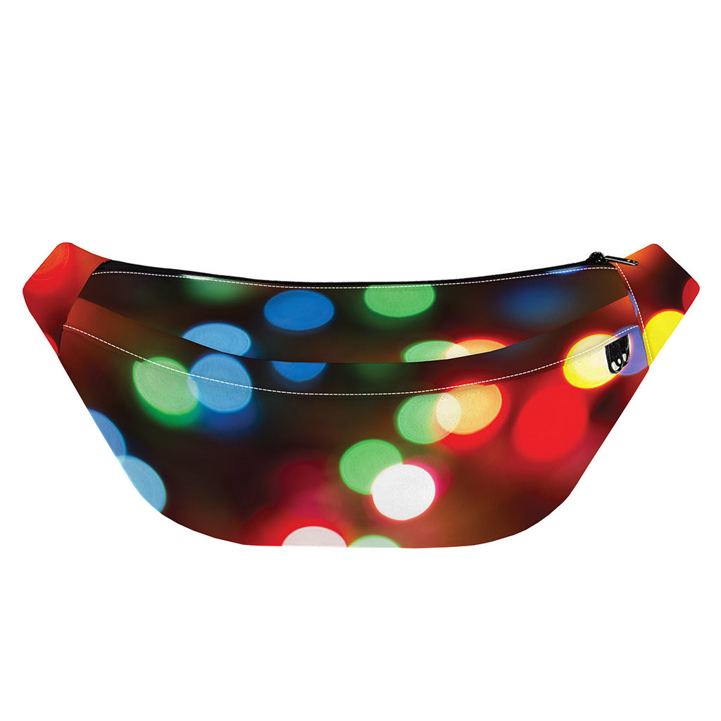Defocused Christmas Lights Print Fanny Pack