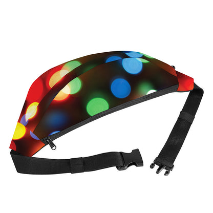 Defocused Christmas Lights Print Fanny Pack