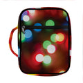 Defocused Christmas Lights Print Front Pocket Bible Bag