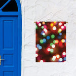 Defocused Christmas Lights Print Garden Flag