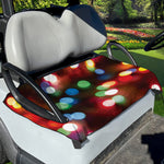 Defocused Christmas Lights Print Golf Cart Seat Cover