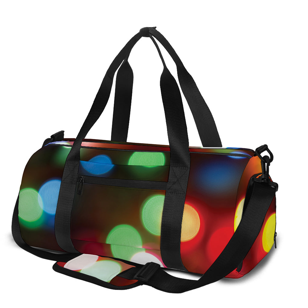 Defocused Christmas Lights Print Gym Bag