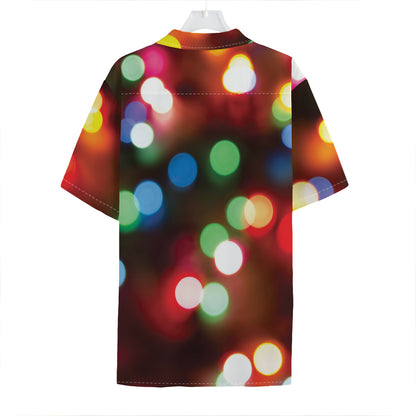 Defocused Christmas Lights Print Hawaiian Shirt