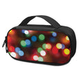 Defocused Christmas Lights Print Portable Cooler Travel Case