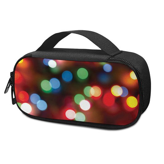 Defocused Christmas Lights Print Insulin Cooler Travel Case
